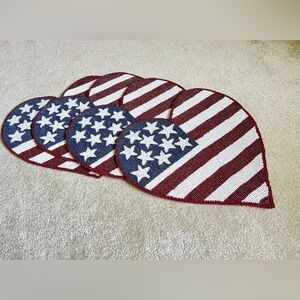 Patriotic Hart Beaded placemats set of 4
